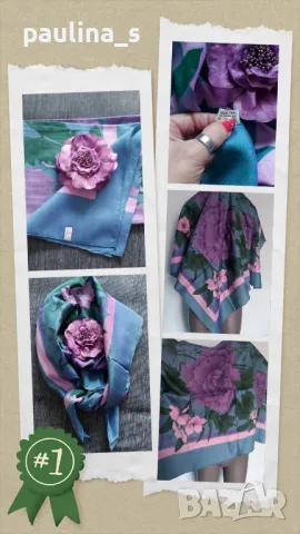 Кариран памучен шал с пискюли / за всички сезони!, снимка 9 - Шалове - 14477598