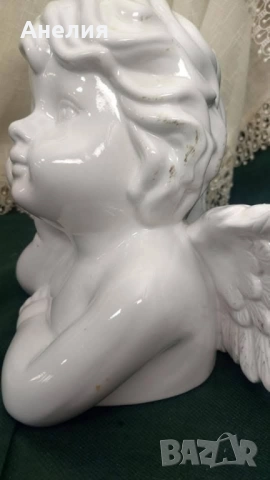 Голямо порцеланово ангелче, снимка 4 - Декорация за дома - 51706292