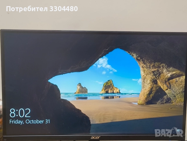 Геймърски 27″ 75Hz IPS монитор като нов, с кутия и документи Acer R271