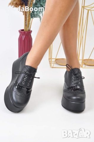 Кожени обувки на платформа , снимка 3 - Дамски елегантни обувки - 42914720