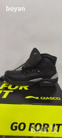 Италиански черни, естествена кожа работни обувки GIASCO Triglav S7S, снимка 3 - Други - 52330036
