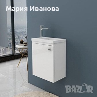 Стенен шкаф за баня с мивка AMZ02, снимка 1 - Шкафове - 36663684