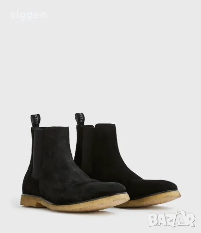 Кожени мъжки боти тип челси AllSaints Rhett Suede Boot Черни Размер 41, снимка 2 - Мъжки боти - 48095445