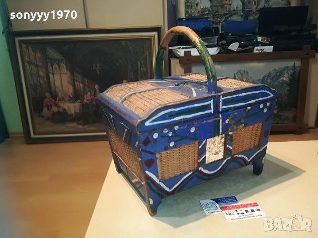 РЕТРО ЧАНТА-ДЪРВО И РАТАН-40Х40Х27СМ, снимка 14 - Колекции - 29141177