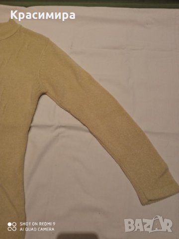 Резедаво полуполо Л размер, снимка 4 - Блузи с дълъг ръкав и пуловери - 11721684