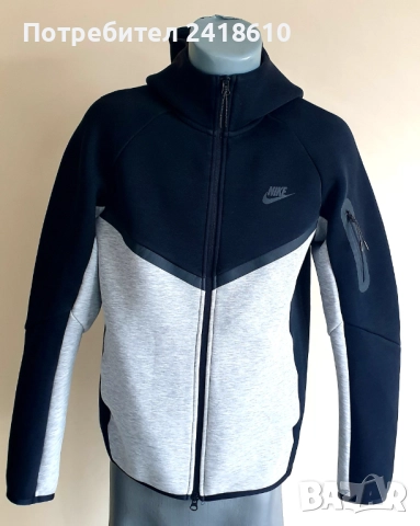 Nike Tech Full Zip Hoodie Mens Size S ОРИГИНАЛ! Мъжки Суитшърт!, снимка 2 - Спортни дрехи, екипи - 52682829