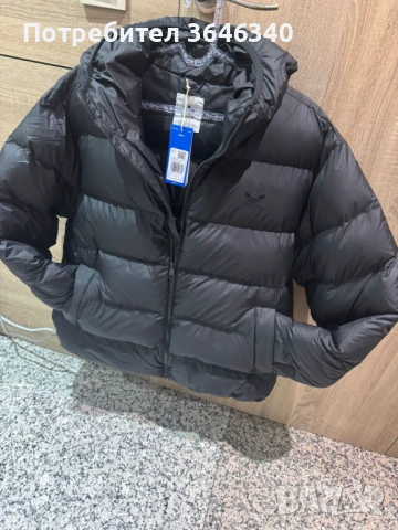 ADIDAS ORIGINALS зимно яке „Tonal Hooded Puffer“ – черно, снимка 2 - Якета - 53205880