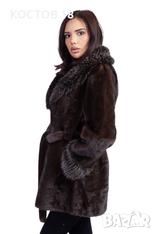 Зимно дамско пухено палто 4254 три цвята, снимка 8 - Якета - 52500729