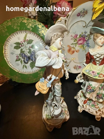 Антикварни Фигури Sitzendorf Germany | „В цветната градина“ | Circa 1927, снимка 3 - Колекции - 54212259