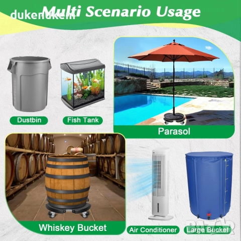 Регулируема поставка на колела за саксии (35–48 см), снимка 5 - Градински цветя и растения - 52400917