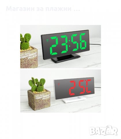 LED ЦИФРОВ ЧАСОВНИК - ОГЛЕДАЛЕН- код 3618, снимка 2 - Друга електроника - 34204322