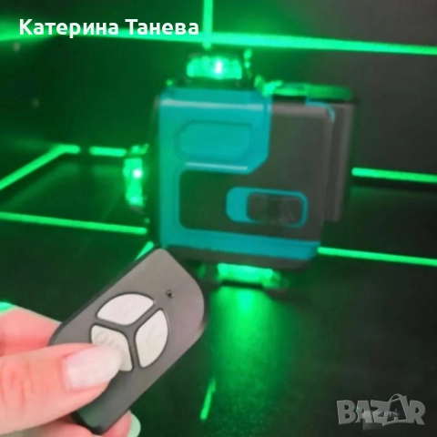 Самонивелиращ Лазерен Нивелир 4D с 16 Линии, Зелен Лазер, Тринога и Куфар, снимка 4 - Куфари с инструменти - 51556828