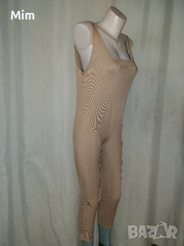 XL Еластичен гащеризон в бежаво , снимка 3 - Гащеризони - 50479312