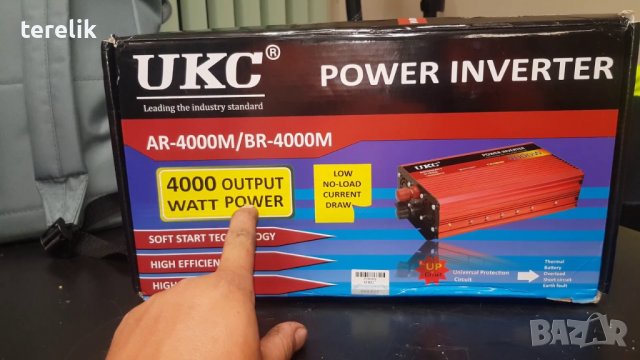 !!! Нови UKC 12V или 24V -220V, 4000W Висококачeствен мощен инвертор за автомобил или камион. Промо