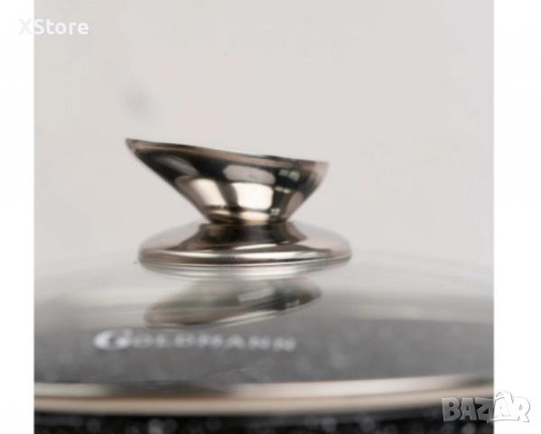 Комплект тенджери Goldmann -2.3\4.5\6.5\2.3L., Лят алуминий, Мраморно покр., отвътре/отвън, снимка 3 - Съдове за готвене - 52507740