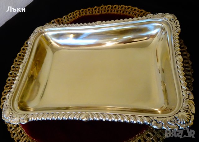 Английски бароков съд за сервиране 850 гр. , снимка 3 - Антикварни и старинни предмети - 38585994