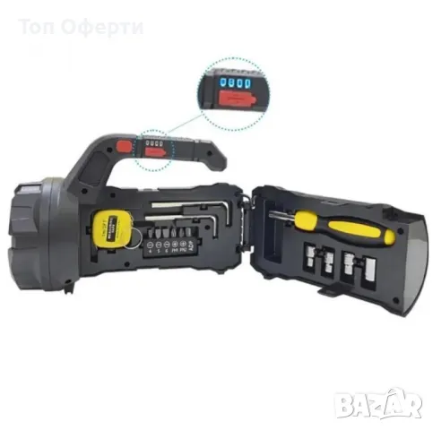 Фенер - прожектор с инструменти. Надежден партньор във всяка ситуация, снимка 3 - Прожектори - 50356962