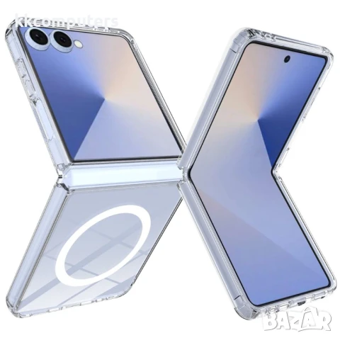 Прозрачен Калъф за Samsung Galaxy Z Flip7 5G с MagSafe Съвместимост + Скрийн Протектор