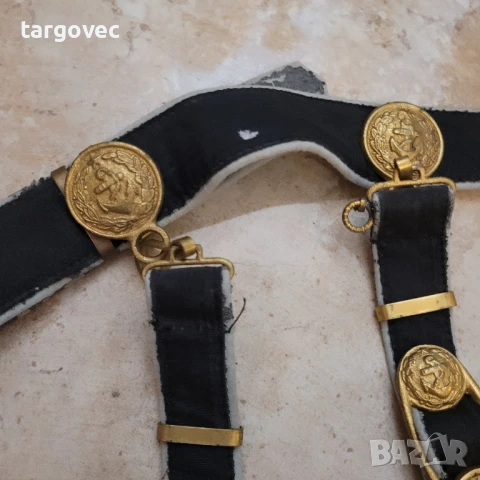 колан с носачи кания за Български морски кортик, снимка 3 - Антикварни и старинни предмети - 50566074