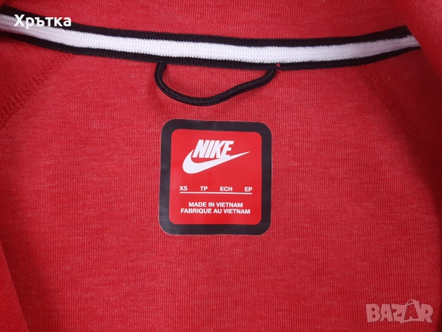 Nike Tech Fleece - Оригинална мъжка блуза с цип размер XS, снимка 8 - Блузи - 53305471
