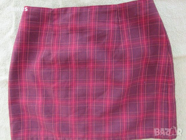  Къса карирана пола, размер 36, снимка 5 - Поли - 30890895