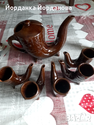 Старинен сервиз за ракия Шатрата"Хан Крум "