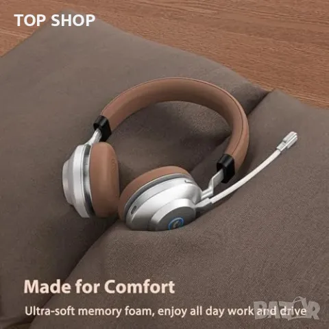 Нови ENC Bluetooth слушалки за работа, офис Безжични Bluetooth с микрофон, снимка 2 - Bluetooth слушалки - 49451082