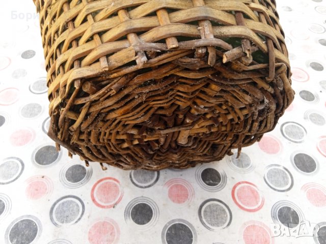 Стара дамаджана 10 литра зелено стъкло, снимка 7 - Други - 39734025