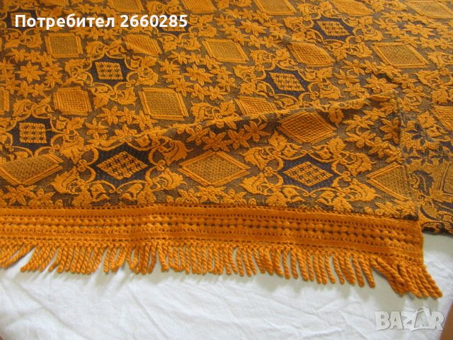 СТАРИННО ВЪЛНЕНО ПОКРИВАЛО ЗА ЛЕГЛО