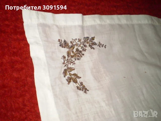 Кърпа 19 век, бродирана със златна сърма и пайети, снимка 3 - Други ценни предмети - 48716060