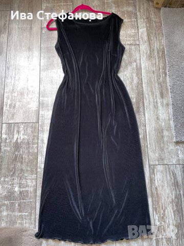 Нова дълга ежедневна черна рипс плисе еластична рокля рипс 44 нолер , снимка 13 - Рокли - 37612454