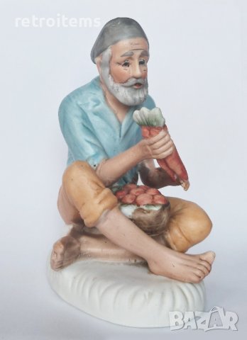Стара порцеланова статуетка "Старец". Бисквит., снимка 7 - Статуетки - 38275195