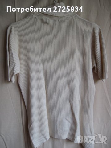 Поло беж от коприна, размер М, снимка 3 - Корсети, бюстиета, топове - 29290692