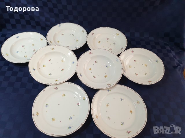 Български порцеланови чинии на стар производител , снимка 2 - Чинии - 42765612
