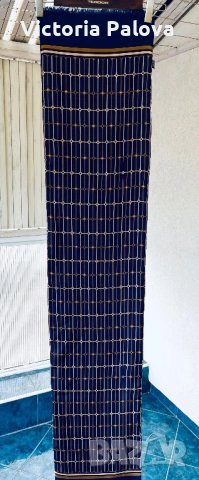 TRUSSARDI - ексклузивен двулицев шал коприна и вълна Италия, снимка 3 - Шалове - 53215322