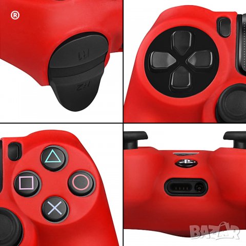 PS4 Силиконов бъмпер за DUALSHOCK®4 контролер в син цвят, снимка 9 - PlayStation конзоли - 30888271
