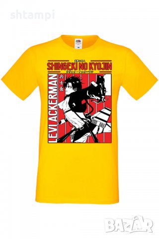Мъжка тениска Attack on Titan Levi Ackerman,Анимация,игра,Празник,Повод,
