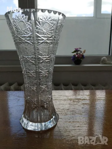 Кристална ваза чешки кристал, снимка 6 - Антикварни и старинни предмети - 50371632