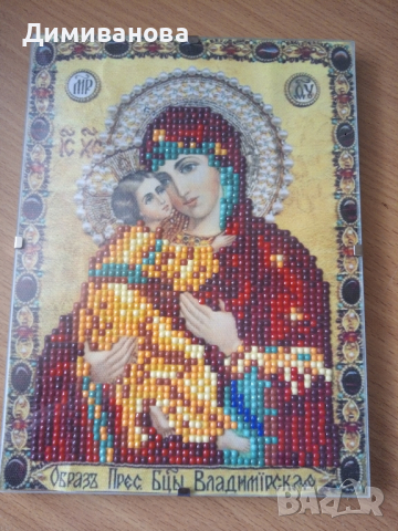 Готов диамантен гоблен в рамка със стъкло , снимка 3 - Гоблени - 44684589