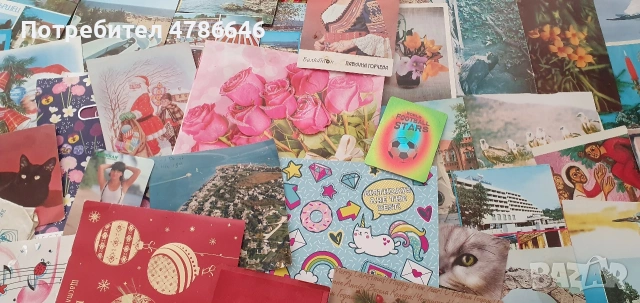 Лот ретро картички и календарчета 125 броя , снимка 2 - Други - 54125314
