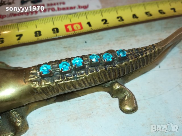 крокодил-мед/месинг/камъни 1501211832, снимка 2 - Колекции - 31436968