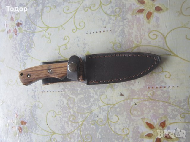 Уникален ловен нож Хербетс Солинген номер с кания , снимка 7 - Ножове - 29403586