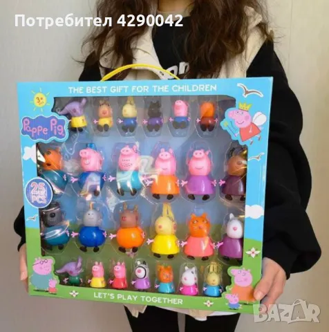 Комплект Фигурки за игра Пепа Пиг всички герои Peppa Pig фигурки, снимка 4 - Други - 47944216