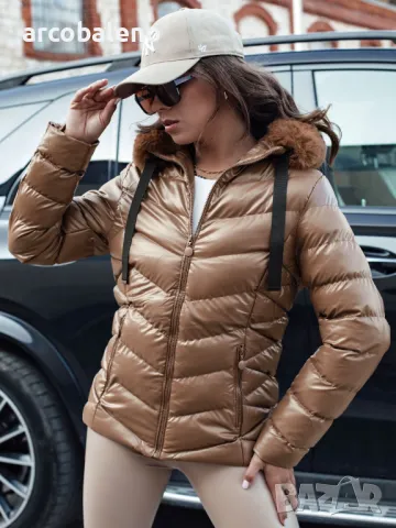 Дамско ватирано зимно яке с качулка MIRIAL, 5цвята , снимка 10 - Якета - 47710412