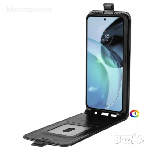 Motorola Moto G72 Flip3 Кожен Калъф и Протектор, снимка 5 - Калъфи, кейсове - 53162571