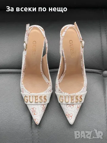 Guess Дамски Бели Обувки На Ток Гес Код E331, снимка 2 - Дамски обувки на ток - 50416916
