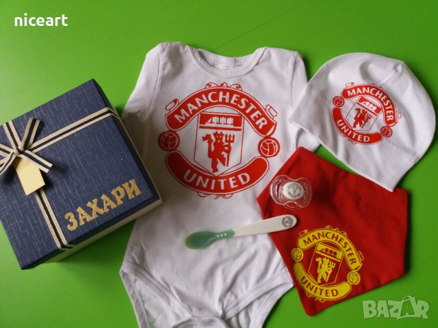Бебешко боди Манчестър Юнайтед, снимка 2 - Комплекти за бебе - 31123221