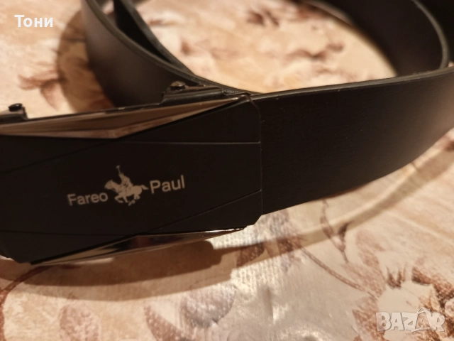 FAREO PAUL Оригинал Нов Автоматичен Мъжки Колан от Естествена Кожа 120см., снимка 3 - Колани - 52684539