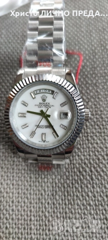 Rolex Day-Date 40 40mm White Gold Meteorite Baguette Diamond Dial 228239 UNISEX