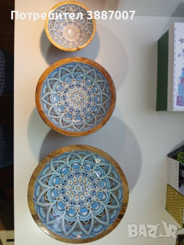 Декоративни Дървени Купи 3бр.